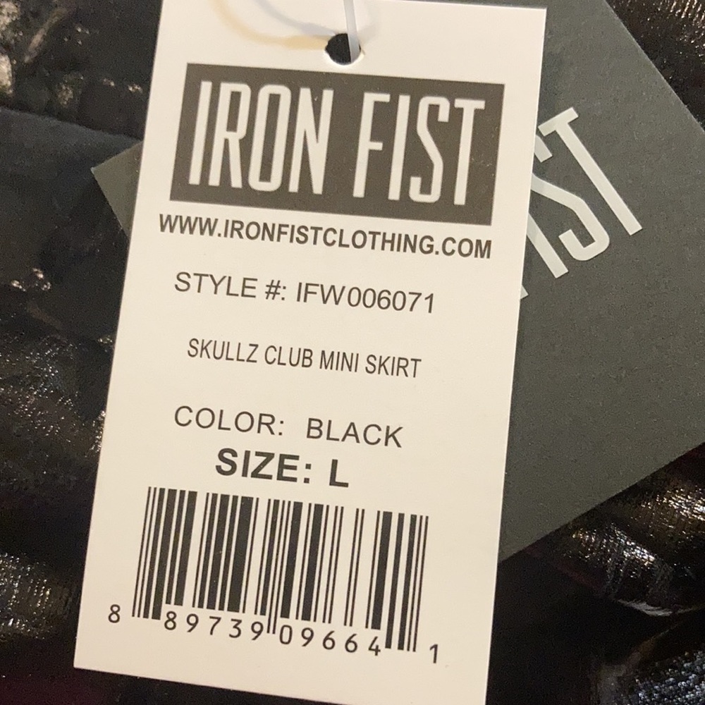 NWT Iron Fist Skullz Club Mini Skirt Sz S in Black - Picture 5 of 10